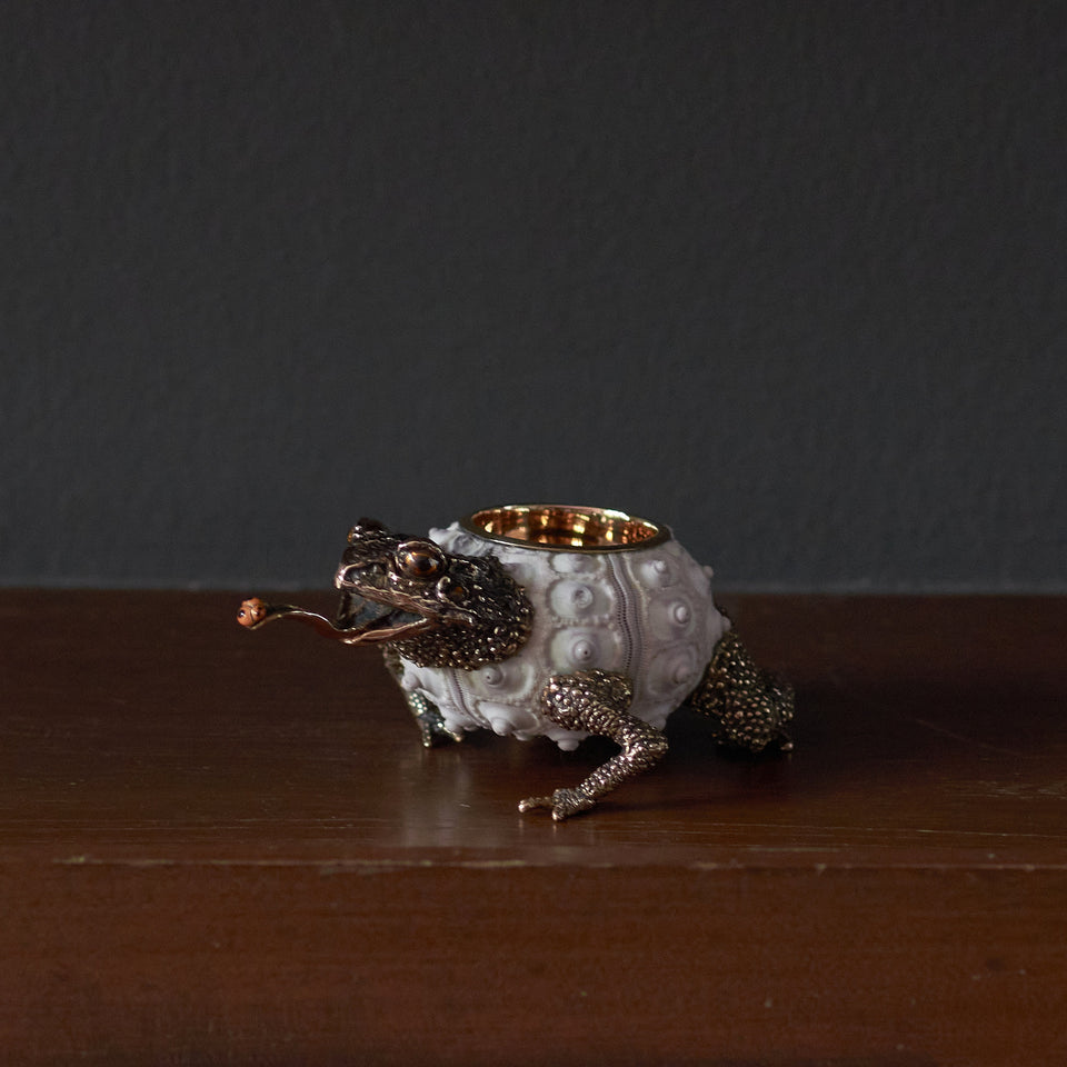 Bronze Urchin Frog Candle Holder