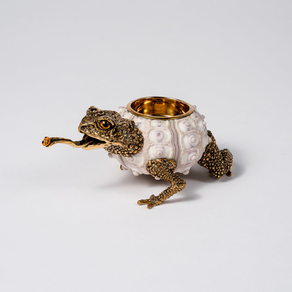 Bronze Urchin Frog Candle Holder