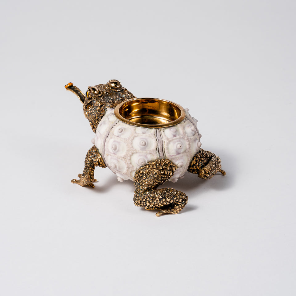 Bronze Urchin Frog Candle Holder