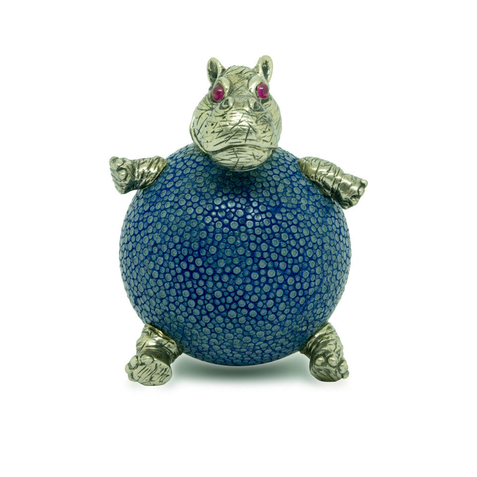 Galuchat Ball Hippo Glass Holder