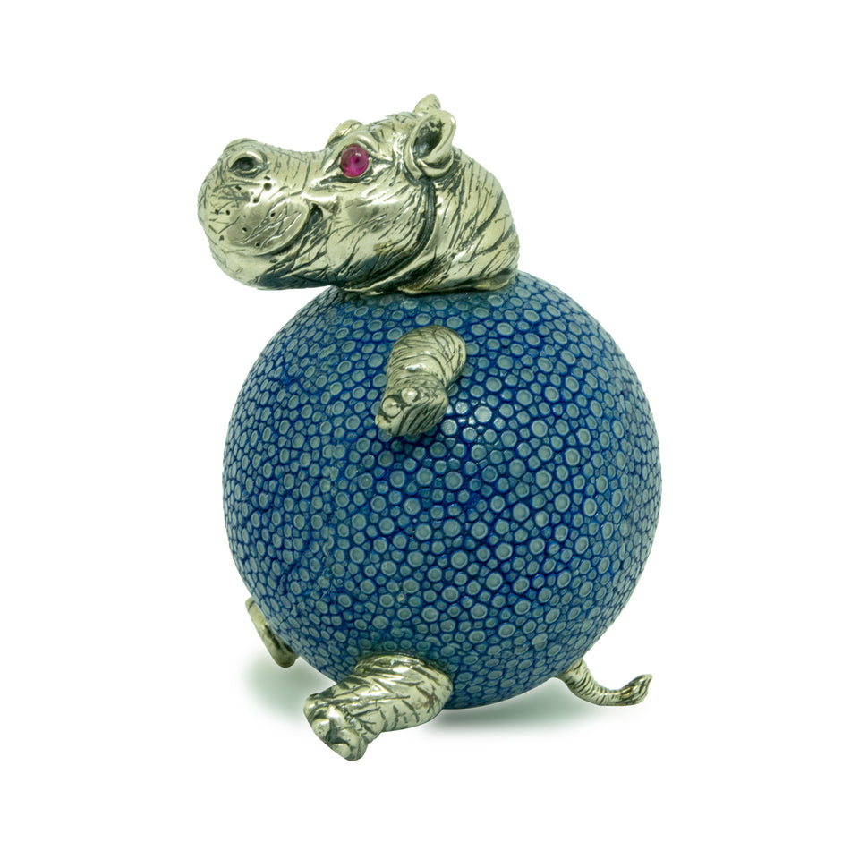 Galuchat Ball Hippo Glass Holder