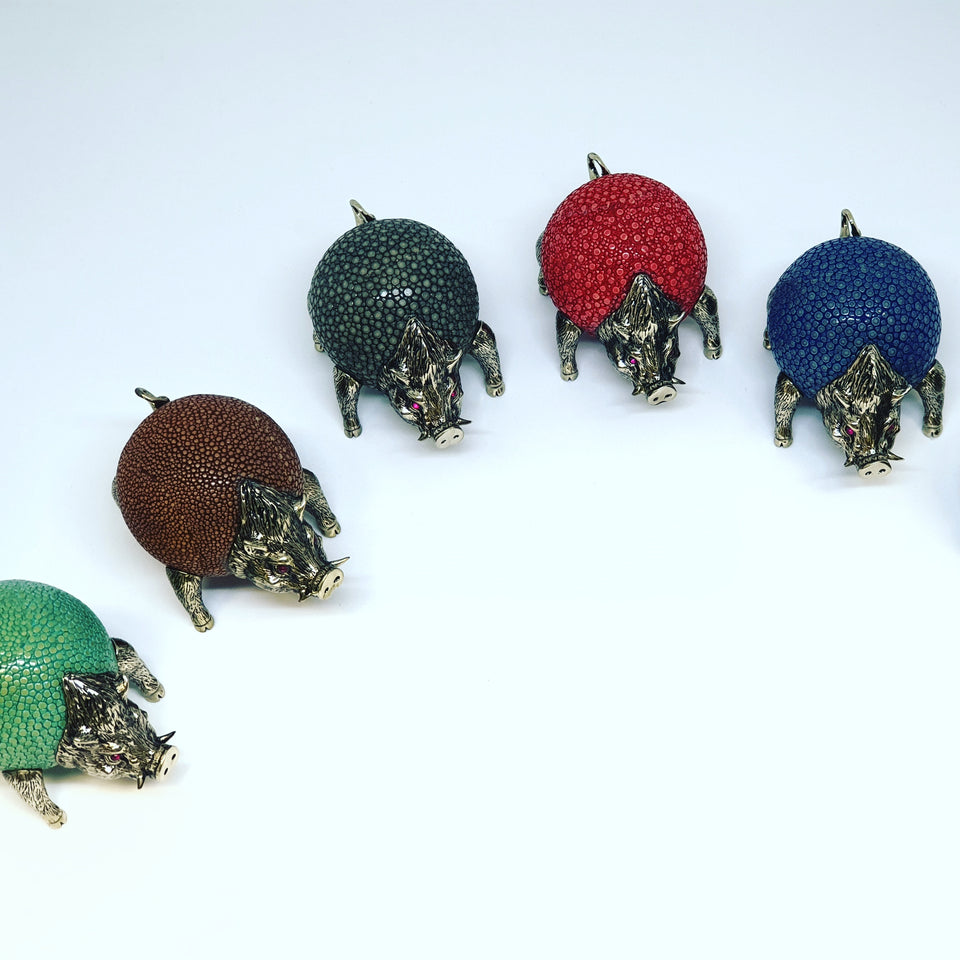 Galuchat Ball Boar Paperweight