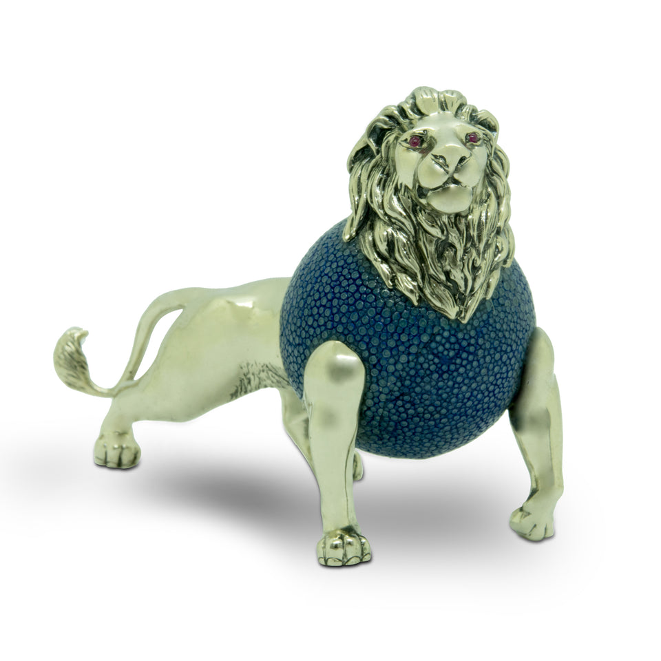 Galuchat Ball Lion Paperweight