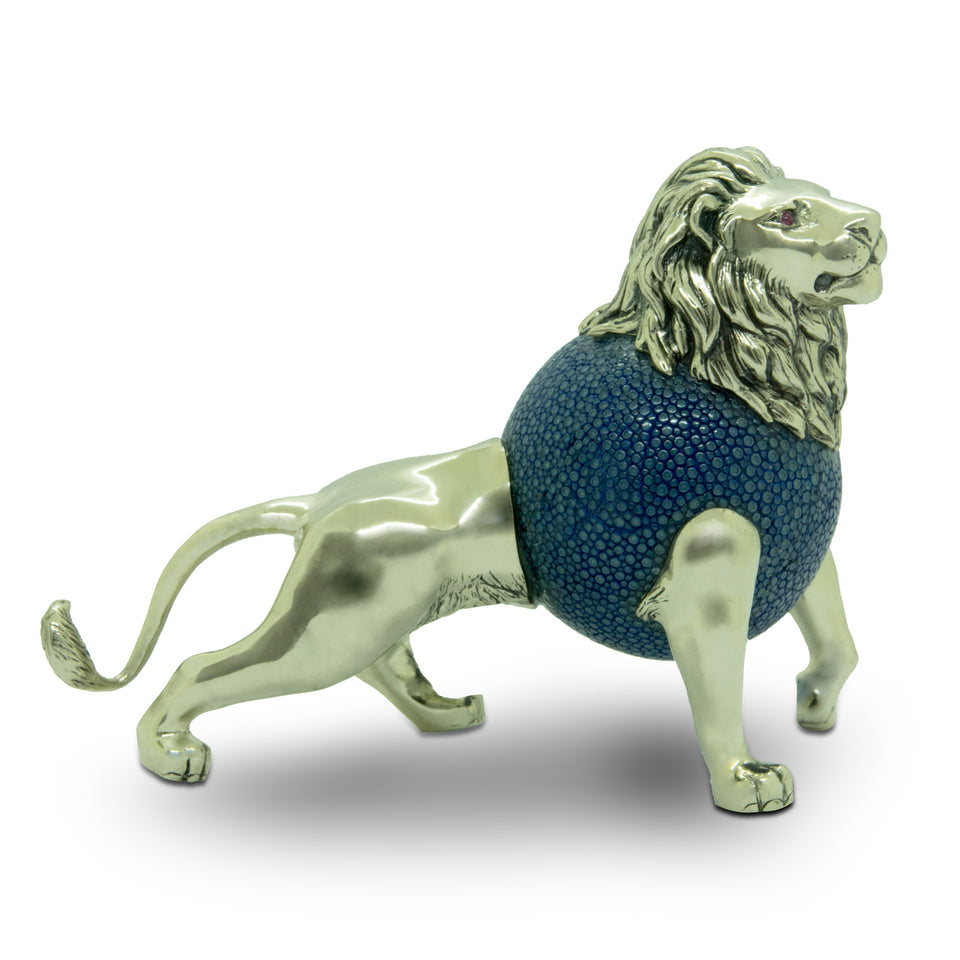 Galuchat Ball Lion Paperweight