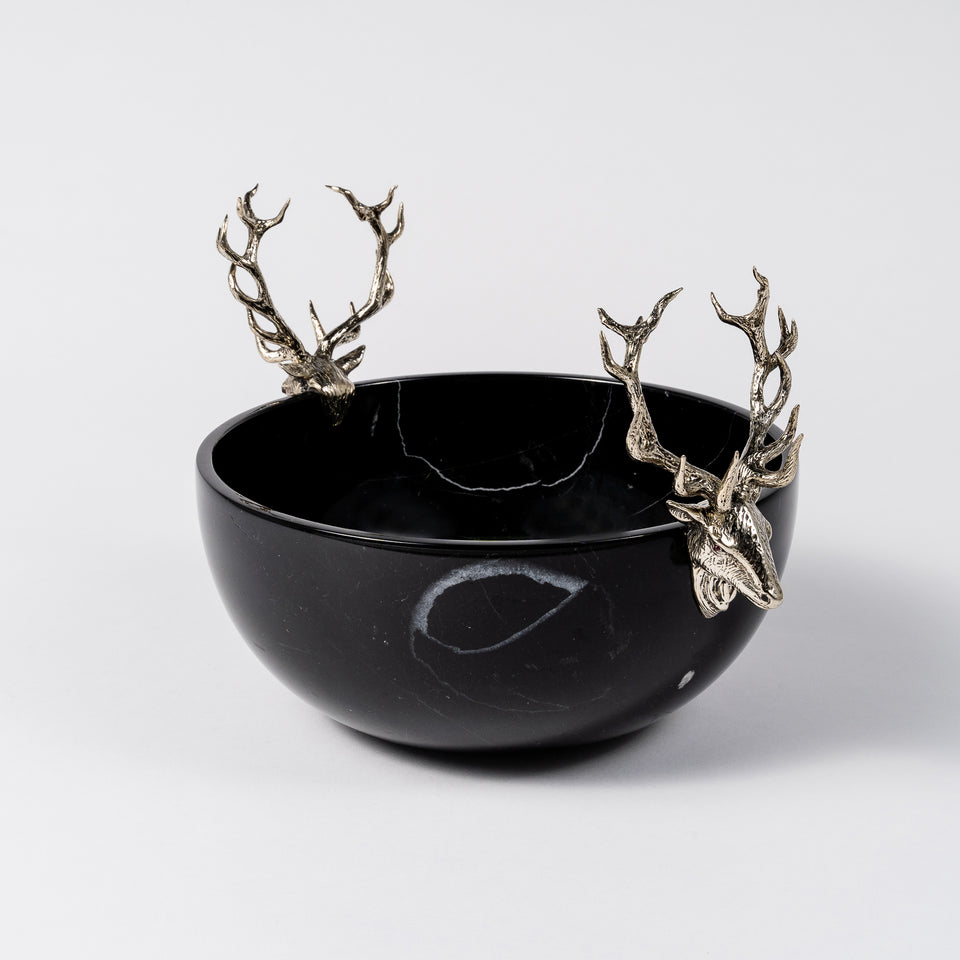 Stag Head Marble Bowl